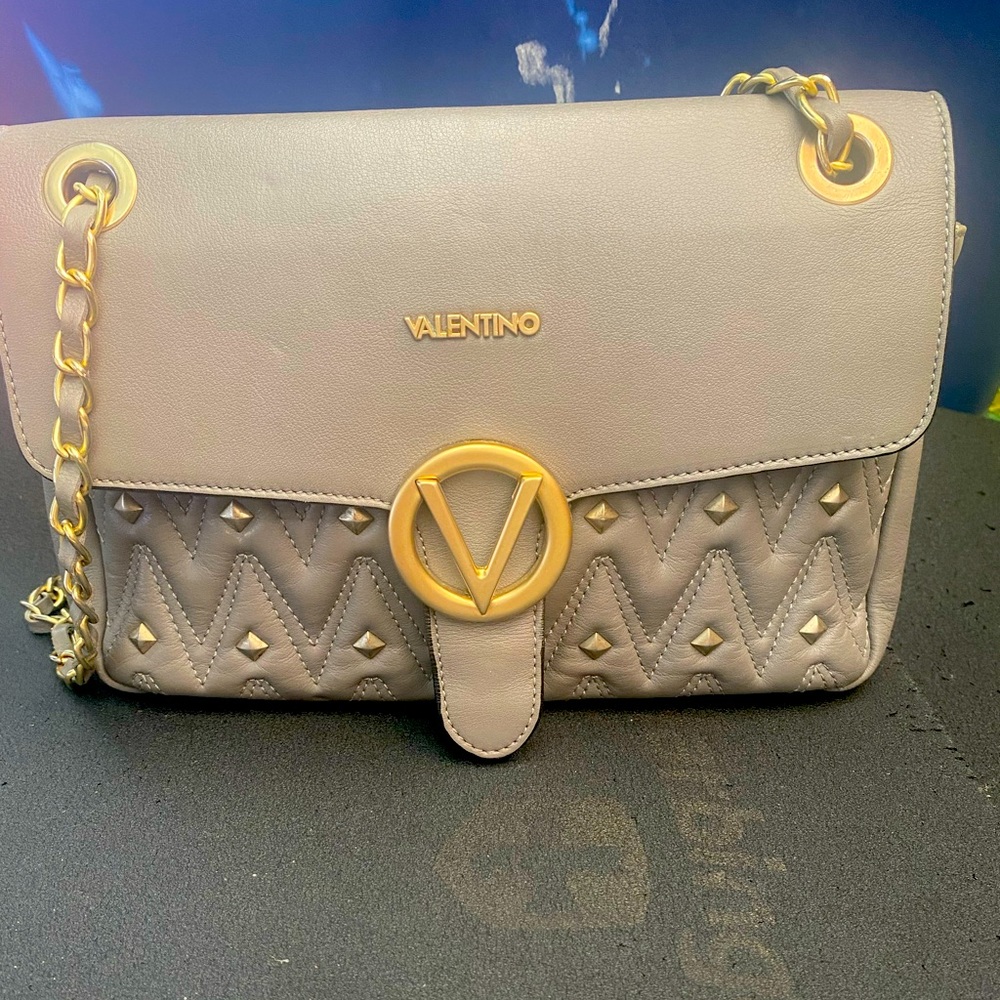 Valentino leather gray bag, very good condition